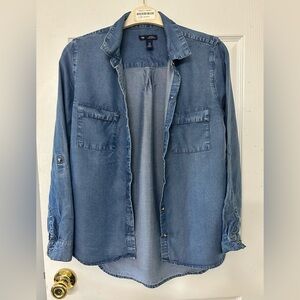 Blue Denim Button-Up Shirt